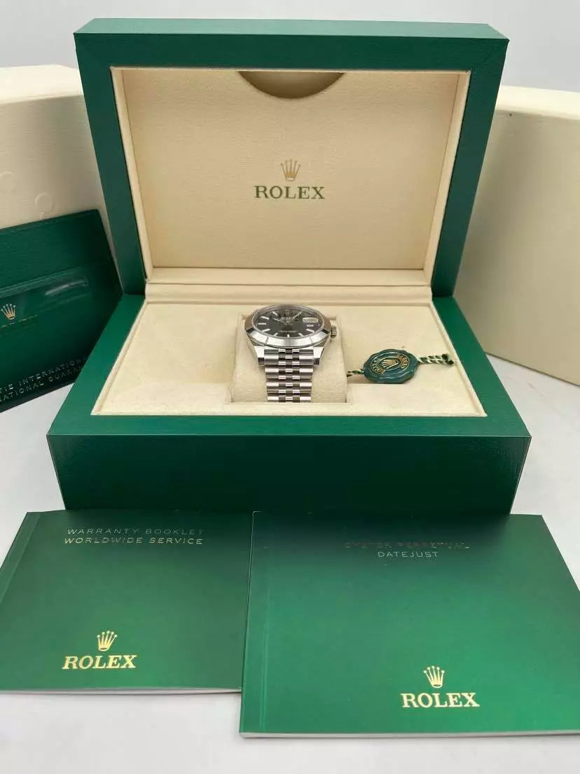 Rolex Datejust 41mm 126300 Blue Index Jubilee Stainless Steel Men’s Watch - Image 9
