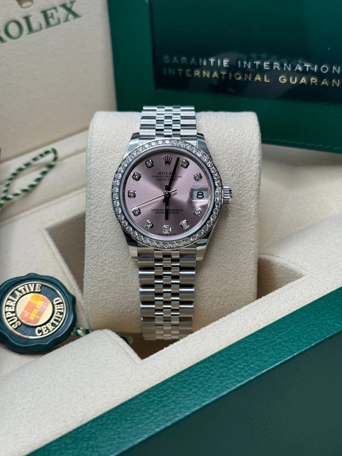 Rolex Lady-Datejust 28mm 279384RBR Pink Dial Oyster Bracelet - Image 10