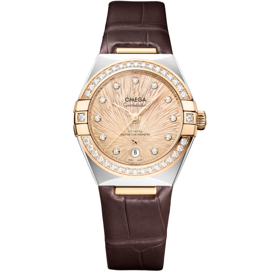 Omega Constellation Ladies' Selection Gold On Alligator Ladies Watch 29mm 131.28.29.20.58.001