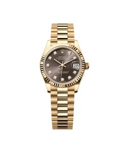 Rolex Datejust m278278-0036 Dark Grey 31mm Dial President Bracelet Watch
