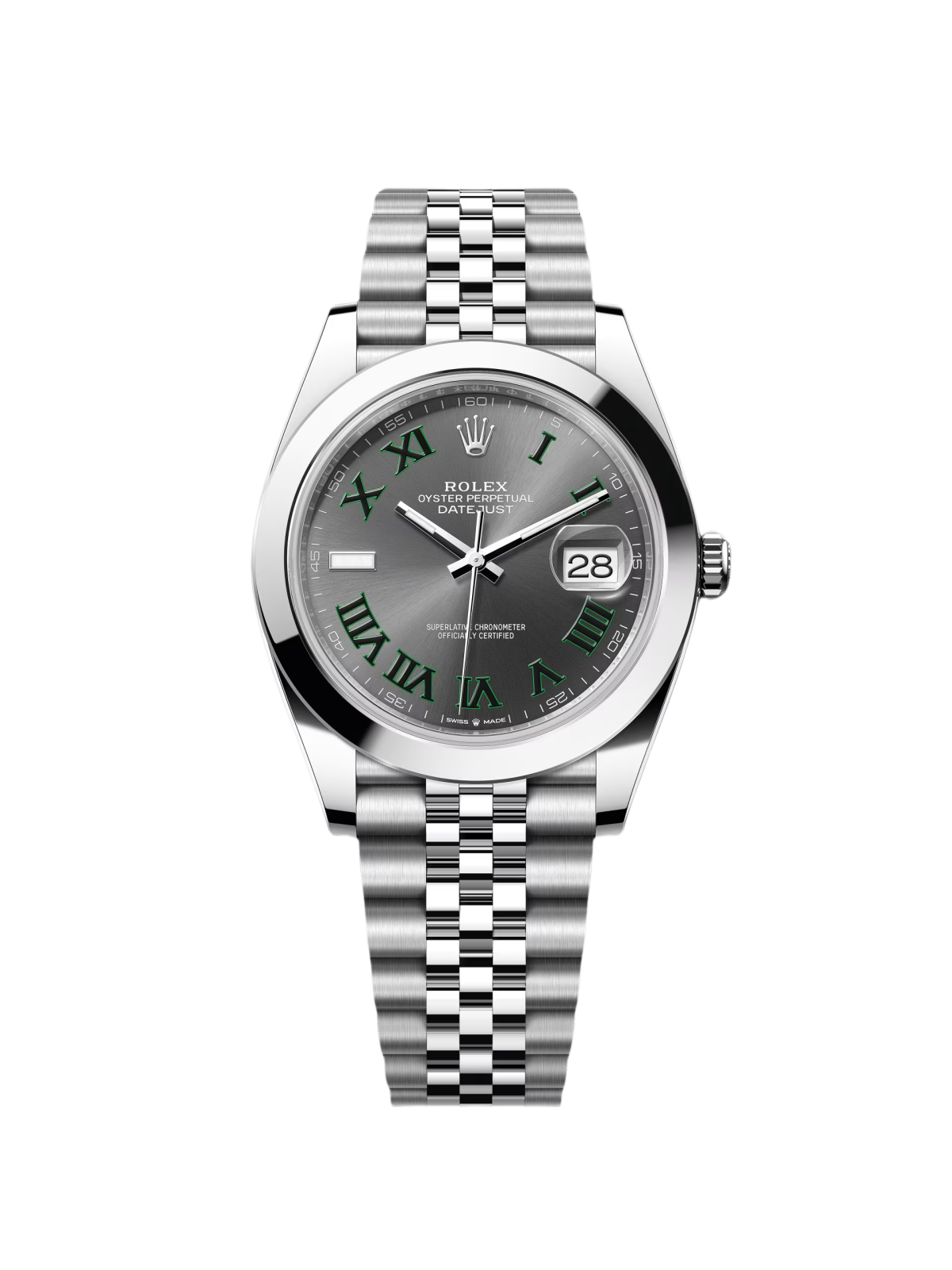 Rolex Datejust 41mm 126300 Slate Roman Oyster Stainless Steel Watch - Image 2