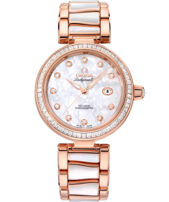 Omega De Ville Ladymatic 34mm White Dial with Diamonds Sedna�?18k Rose Gold Bracelet 425.65.34.20.55.007
