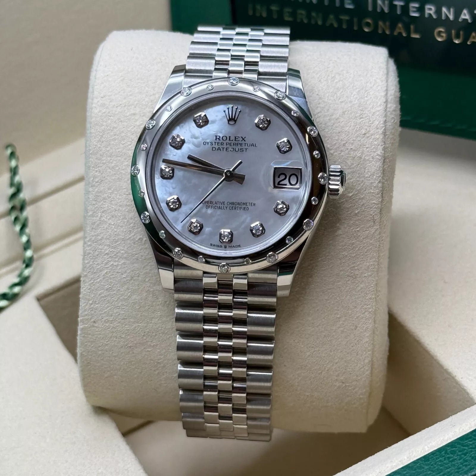 Rolex Datejust m278344-0005/0006 Mother-of-Pearl Dial 31mm Domed Diamond Oyster Watch - Image 9