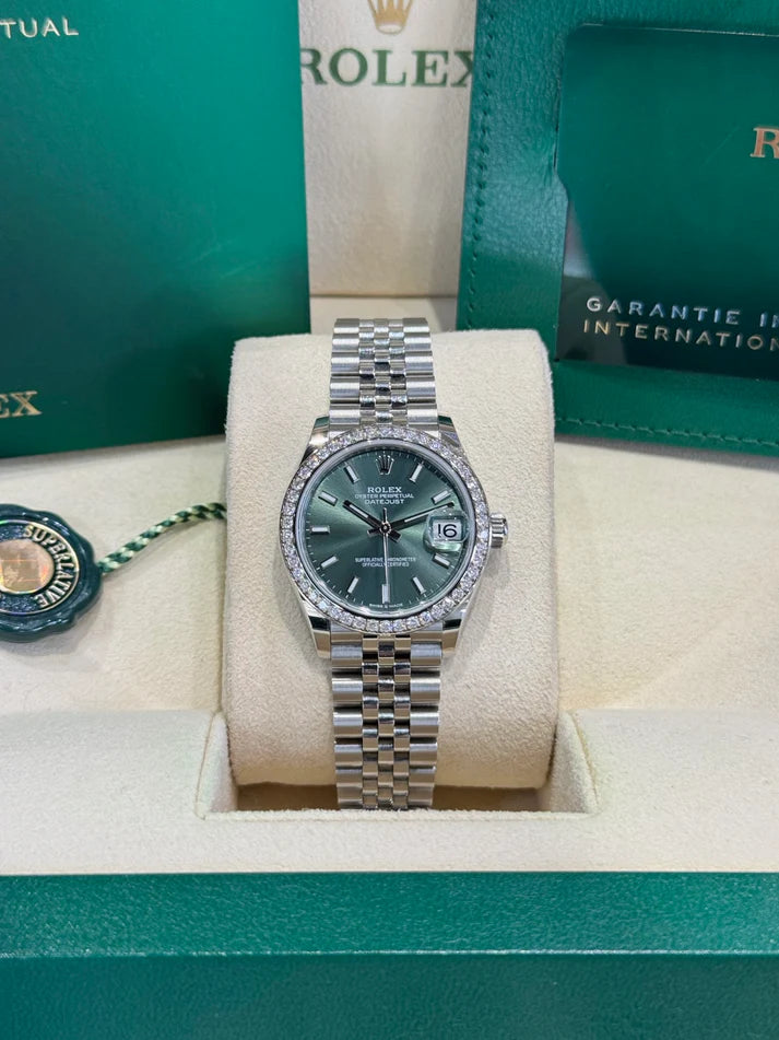Rolex Datejust m278384RBR-0021/0022 Mint Green 31mm Dial Oyster Watch - Image 2
