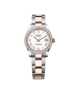 Alternative view of Rolex Datejust m278381RBR 31mm White Roman Dial Diamond-Set Bezel