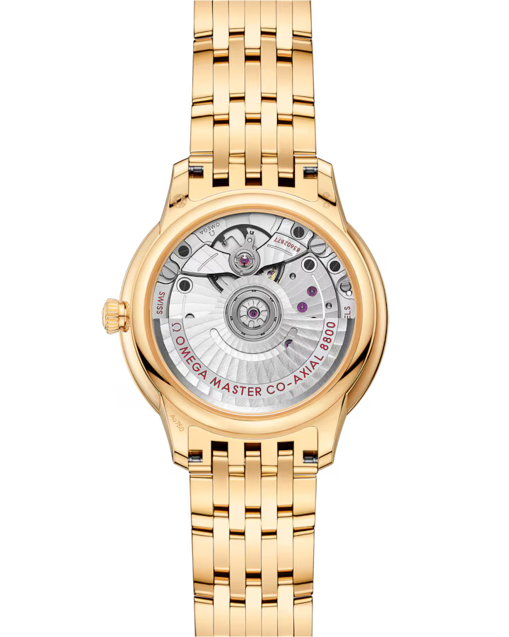 Omega De Ville Prestige 34mm Yellow Dial with Diamonds 18k Yellow Gold Bracelet 434.55.34.20.58.001 - Image 2