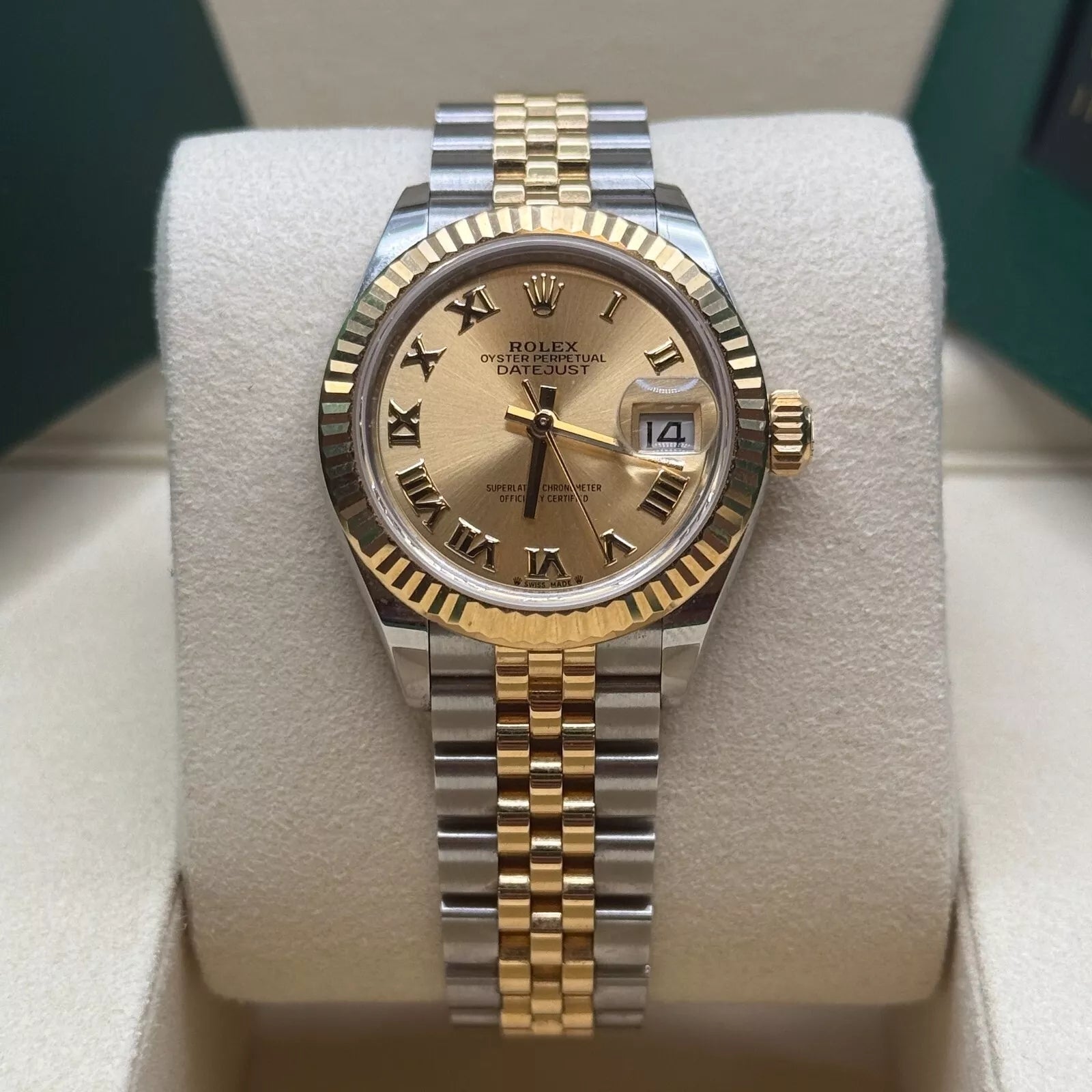 Rolex Lady-Datejust 28mm 279173 Champagne Roman Dial Oyster Bracelet - Image 5