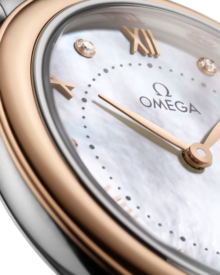 Omega De Ville Prestige 30 mm White Dial with Diamonds Stainless Steel and Sedna�?18k Rose Gold Strap 434.23.30.60.55.001 - Image 4