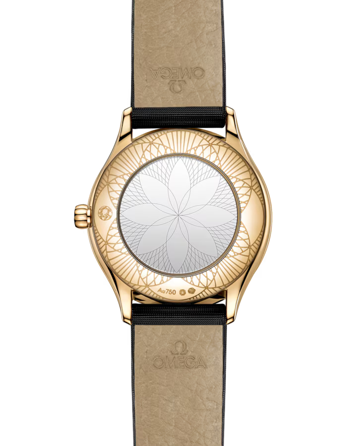 Omega De Ville Mini Trésor 26mm Yellow Dial with Diamonds Moonshine�?18k Rose Gold Strap 428.57.26.60.99.001 - Image 2