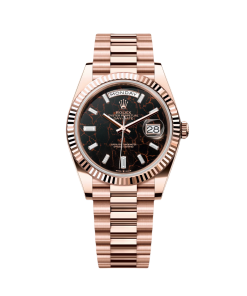 Rolex  Day-Date President 40mm Everose Eisenkiesel Diamond Baguette Dial - 228235