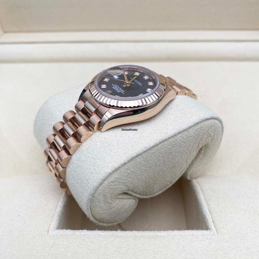 Rolex Lady-Datejust 28mm 279175 Aubergine Diamond-Set Dial President Everose Gold - Image 7