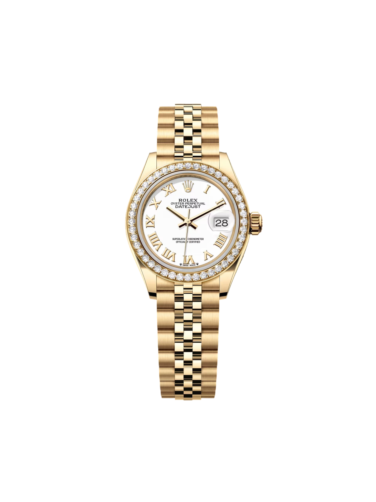Rolex Lady-Datejust 28mm 279138RBR White Dial President Bracelet Watch - Image 2
