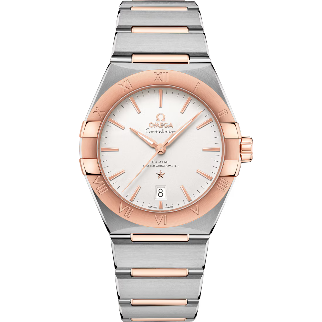 Omega Constellation 39mm Silver Dial Stainless Steel and Sedna�?18k Rose Gold Bracelet 131.20.39.20.02.001