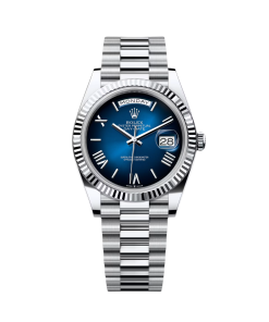 Rolex  Day-Date President 40mm Platinum Blue Roman Ombre Dial - 228236