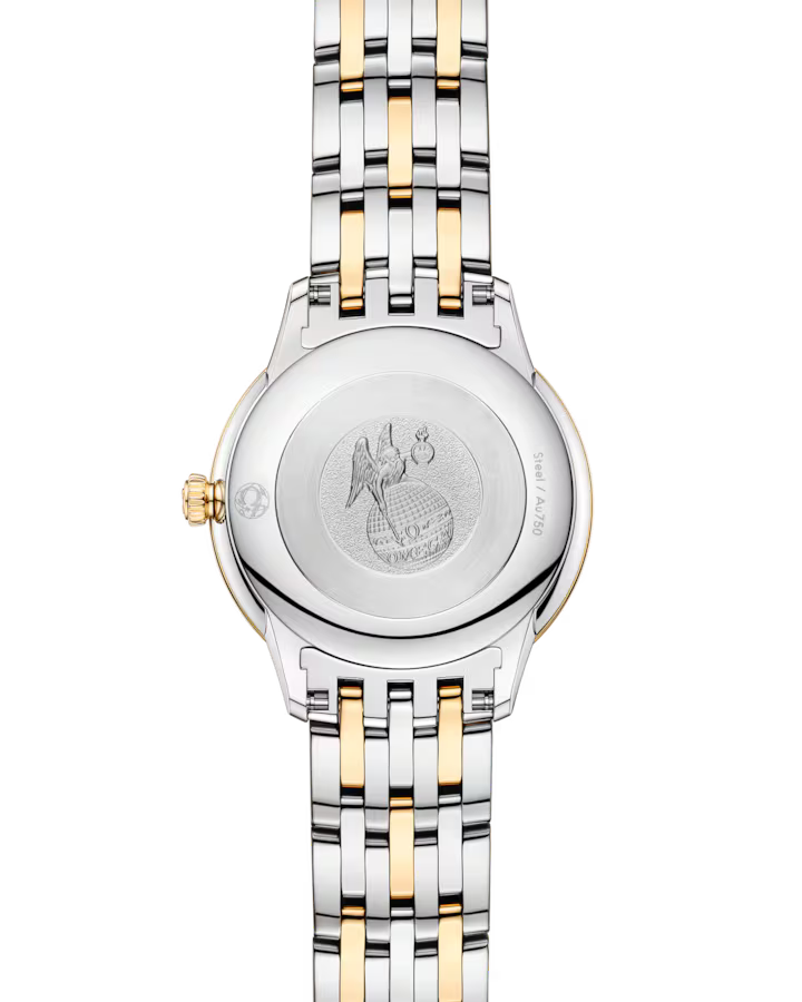 Omega De Ville Prestige 27.5 mm Yellow Dial Stainless Steel and 18k Yellow Gold Bracelet 434.20.28.60.08.001 - Image 2