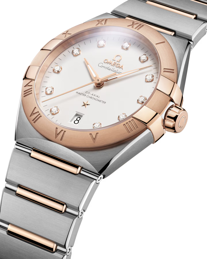 Omega Constellation 39mm Silver Dial with Diamonds Stainless Steel and Sedna�?18k Rose Gold Bracelet 131.20.39.20.52.001 - Image 2
