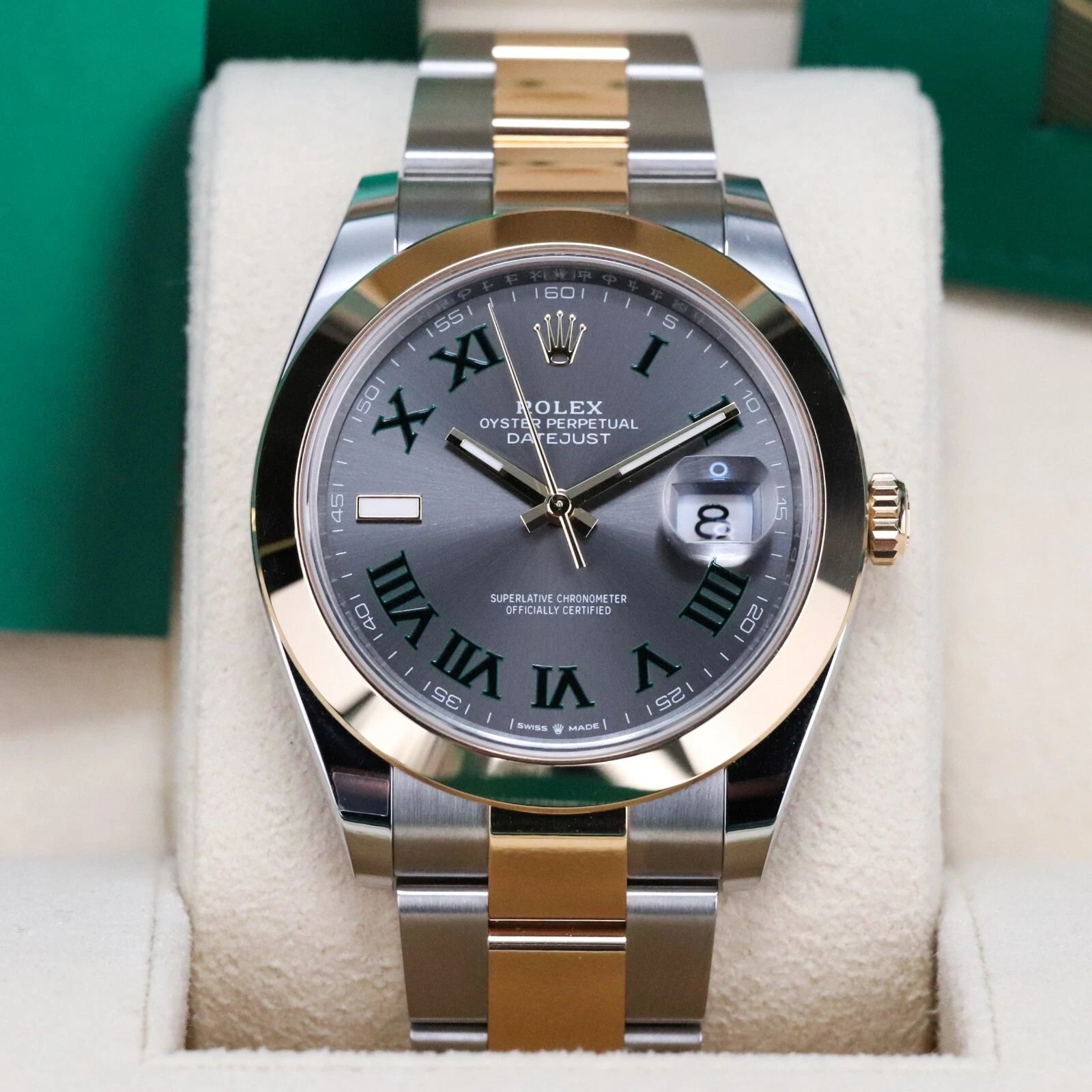 Rolex Datejust 41mm 126303 Slate Roman Oyster Steel and Yellow Gold Mens Watch - Image 3