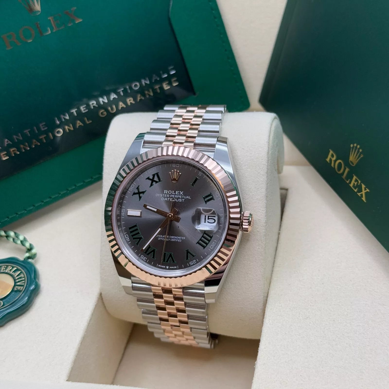 Rolex Datejust 41mm 126331 Oyster Band Steel and Everose Gold Men’s Watch - Image 4