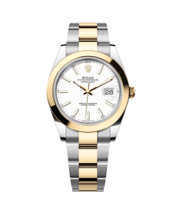 Rolex Datejust 41mm 126303 White Index Oyster Steel and Yellow Gold Mens Watch