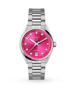 TAG Heuer Carrera Date 36mm Ladies Watch Pink Diamond Dot WBN2318.BA0001