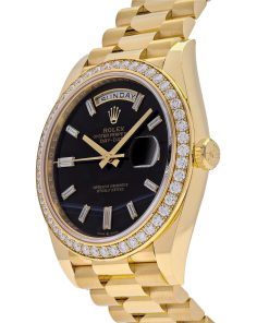Alternative view of Rolex Day-Date 40mm Black Onyx Dial 228348RBR-0039