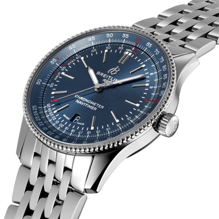 Breitling Navitimer Automatic 41mm Blue Dial Silver Steel Strap Men's Watch - A17326161C1A1 - Image 3