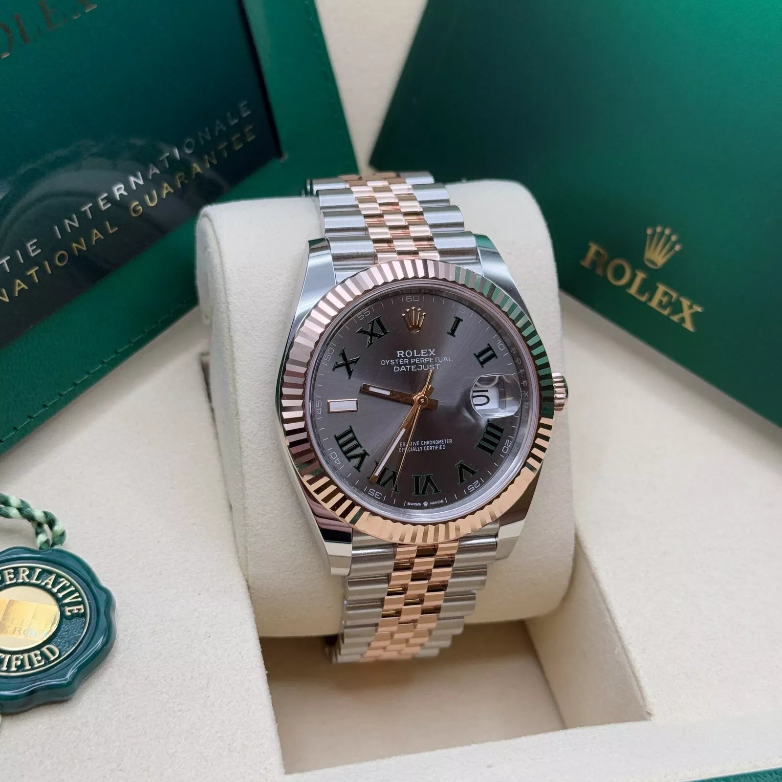 Rolex Datejust 41mm 126331 Oyster Band Steel and Everose Gold Men’s Watch - Image 3