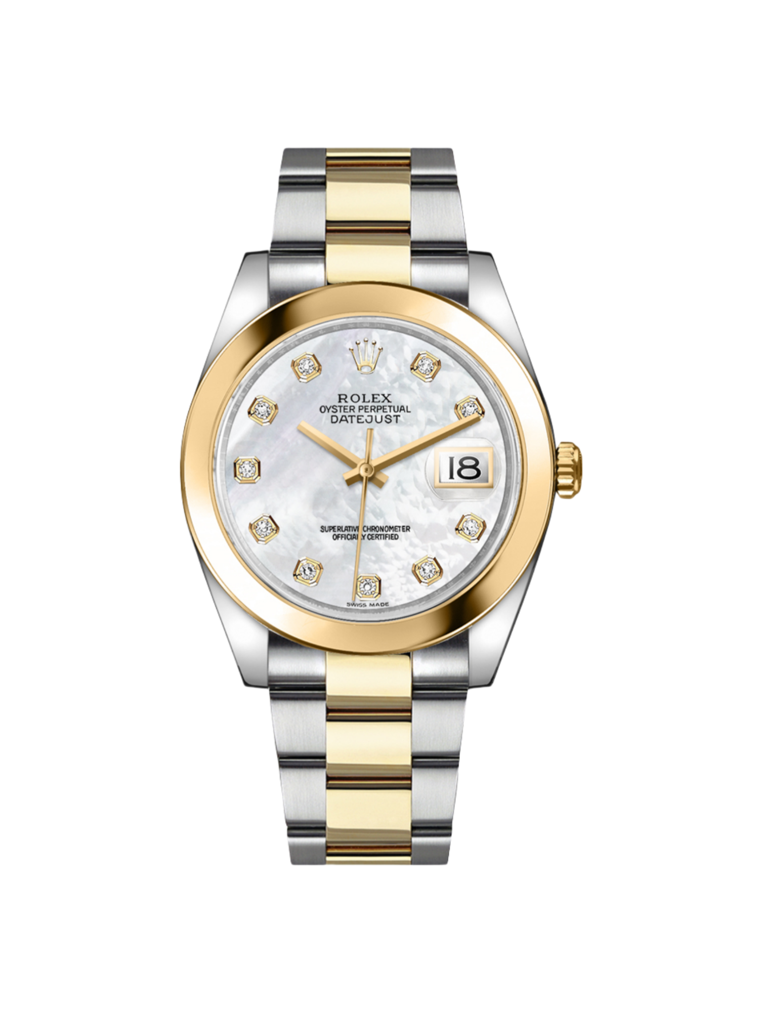 Rolex Datejust 41mm 126303 White MOP Diamond Jubilee Steel and Yellow Gold - Image 9
