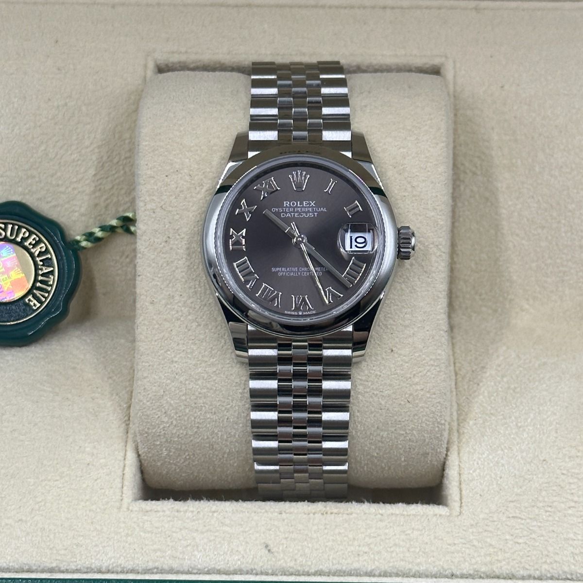 Rolex Datejust m278240-0015/0016 31mm Dark Grey Roman Domed Bezel Oyster Oystersteel - Image 7