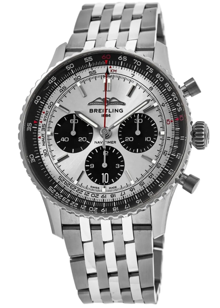 Breitling AB0138241G1A1 Navitimer B01 Silver Dial - Νew - Image 3