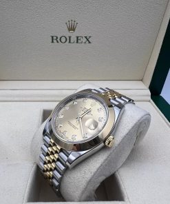 Alternative view of Rolex Datejust 41mm 126303 Champagne Diamond Jubilee Steel and Yellow Gold Mens Watch
