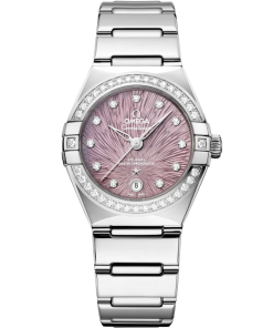 Omega Constellation - 29mm Steel Case - Diamond Bezel - PVD Lilac Dial - Signature Mono-Rang Bracelet 131.15.29.20.60.001