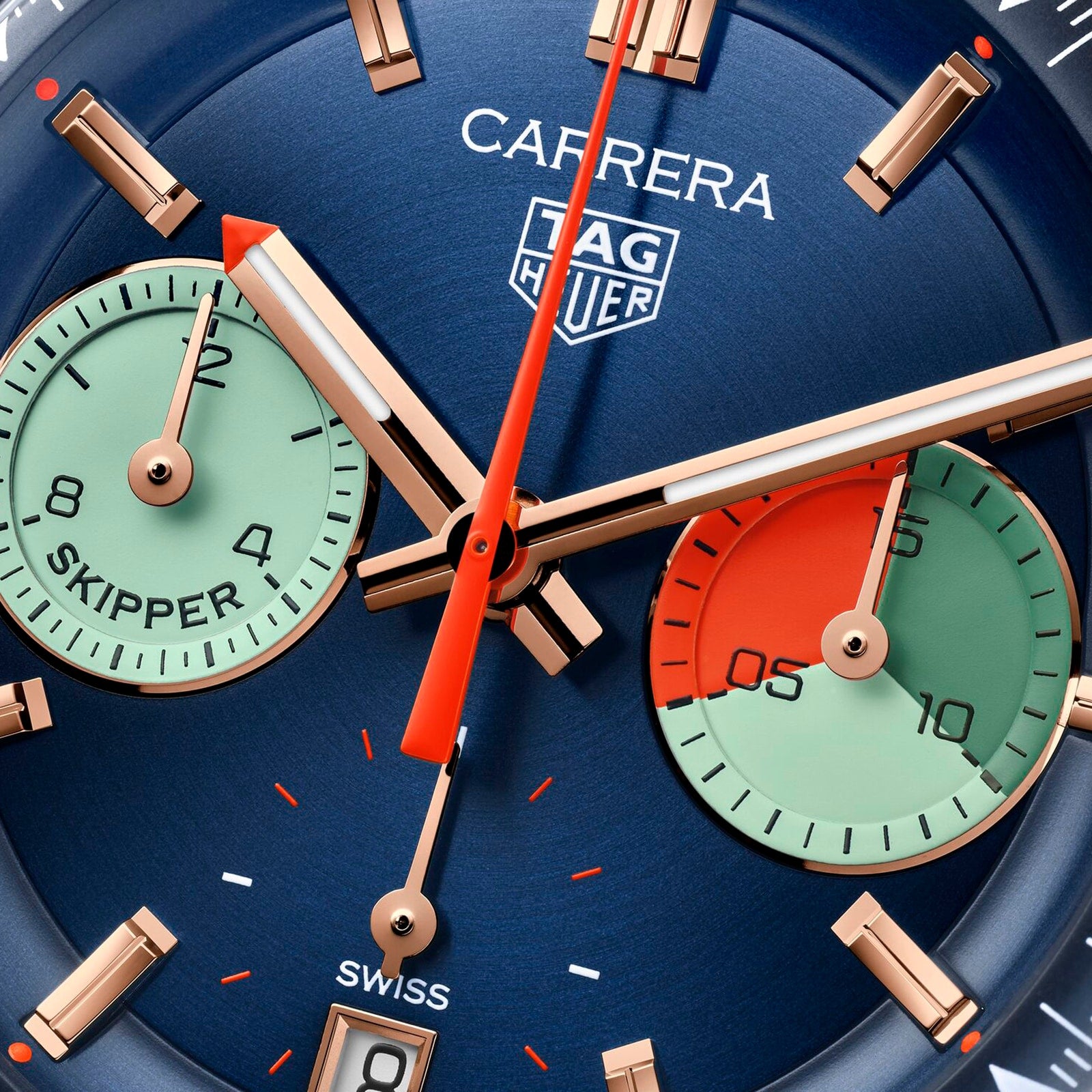 TAG Heuer Carrera Skipper Chronograph 39mm Mens Watch Blue CBS2241.FN8023 - Image 6