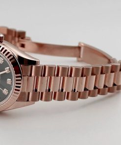 Alternative view of Rolex Lady-Datejust 28mm 279175 Green Diamond-Set Dial President Everose Gold