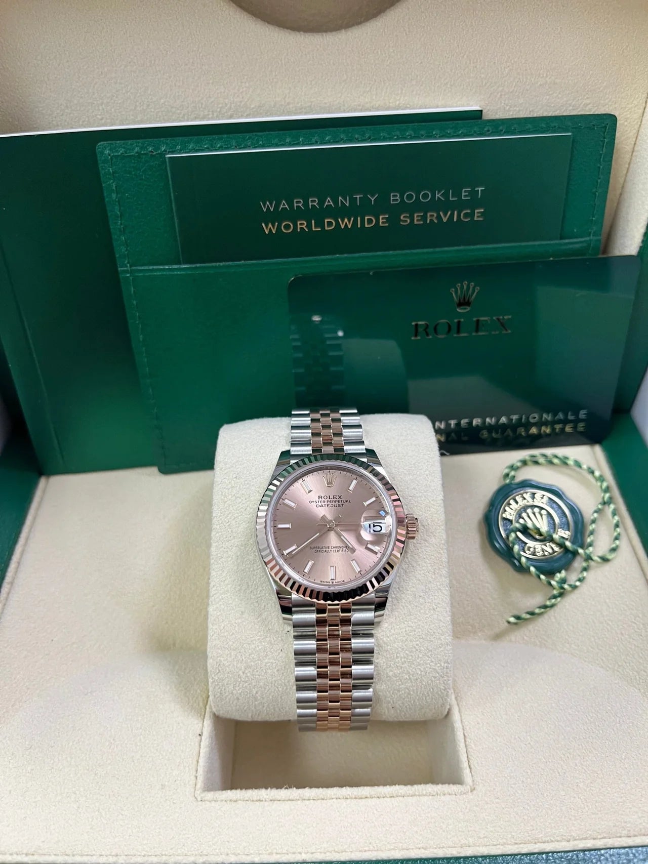 Rolex Lady-Datejust 28mm 279171 Sundust Index Oyster Stainless Steel and Rose Gold - Image 10