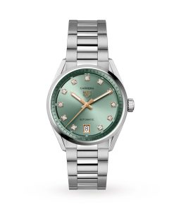 TAG Heuer Carrera Date 36mm Ladies Watch Green Diamond Dot WBN2317.BA0001