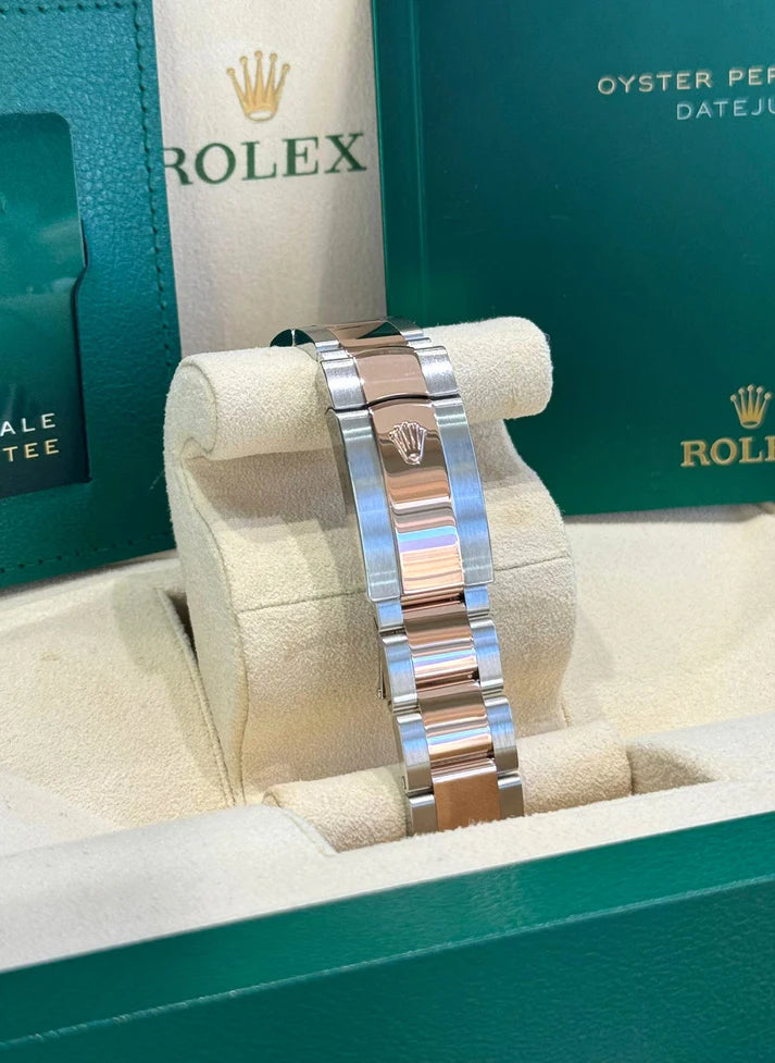 Rolex Datejust 41mm 126301 Chocolate Index Oyster Steel and Everose Gold Watch - Image 9