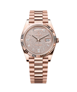 Rolex  Day-Date President 40mm Everose Gold Diamond Pave Dial - 228235