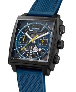 Alternative view of TAG Heuer Monaco Skeleton 39mm Mens Watch Blue CBL2188.FT6261