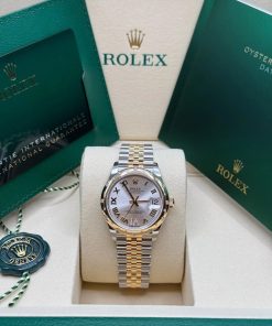 Alternative view of Rolex Datejust m278343-0003/0004 Silver Dial Yellow Rolesor Oyster Watch
