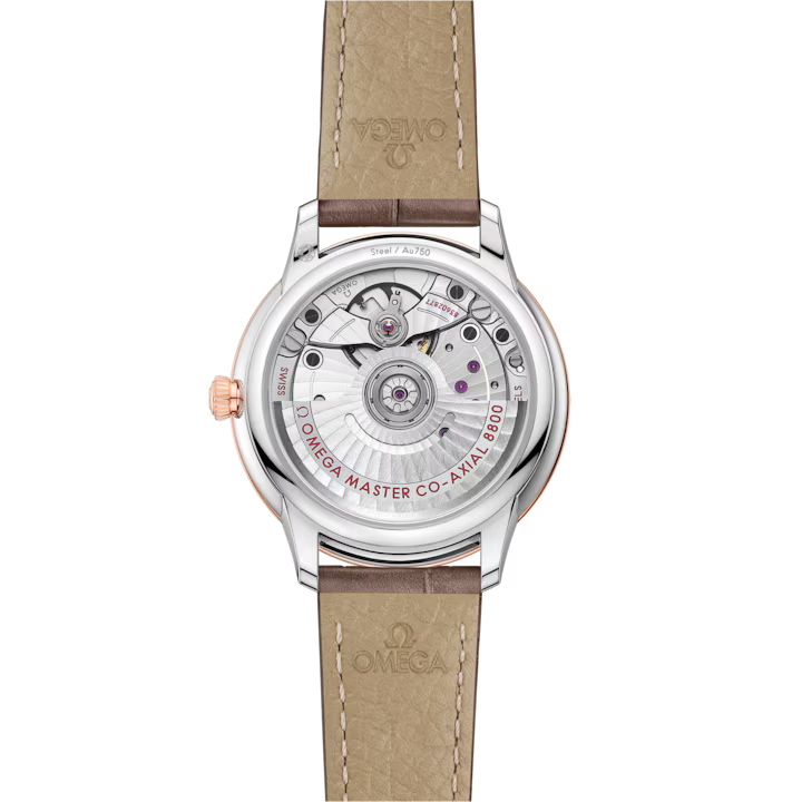 Omega De Ville Prestige 34 mm Silver Dial with Diamonds Stainless Steel and Sedna�?18k Rose Gold Strap 434.23.34.20.52.001 - Image 2