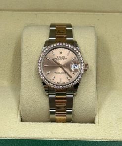 Alternative view of Rolex Datejust m278381-0009/0010 Rose Dial Diamond-Set Bezel 31mm