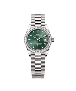 Rolex Datejust m278289RBR-0015 Mint Green Dial White Gold President Watch