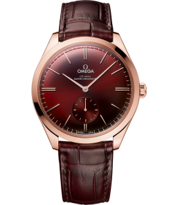 Omega De Ville Trésor 40mm Red Dial Sedna�?18k Rose Gold Strap 435.53.40.21.11.002