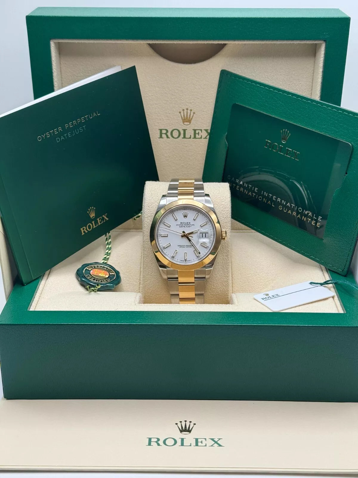 Rolex Datejust 41mm 126303 White Index Oyster Steel and Yellow Gold Mens Watch - Image 8