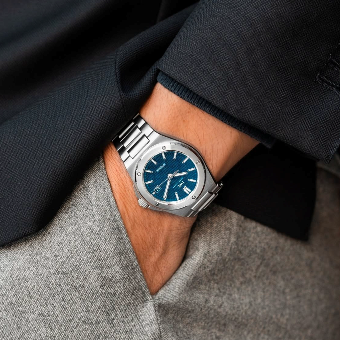 IWC Ingenieur Perpetual Calendar 41mm MensWatch Blue IW328907 - Image 12