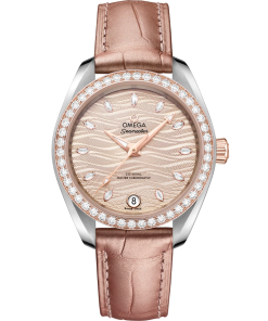 Omega Seamaster Aqua Terra 150M 34 mm Grey Dial with Diamonds Stainless Steel and Sedna�?18k Rose Gold Strap 220.28.34.20.59.001