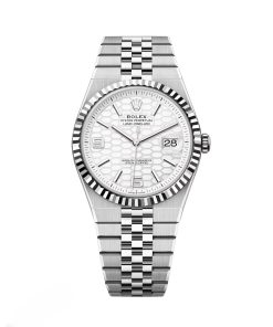 Rolex Land-Dweller 127334-0001 White Honeycomb Dial White Rolesor Jubilee Bracelet 40mm