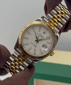 Alternative view of Rolex  Datejust 41mm 126333 White Index Oyster Steel and Yellow Gold Mens Watch