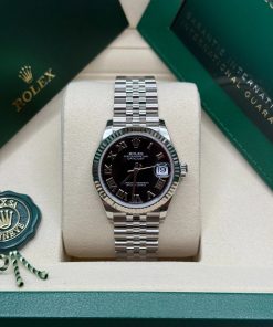 Alternative view of Rolex Datejust m278274-0001/0002 Bright Black Dial 31mm Oyster Bracelet